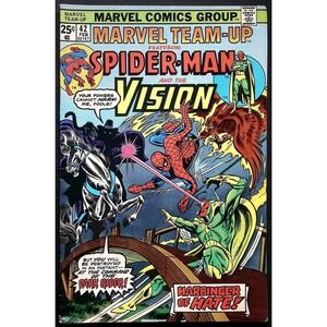 Marvel Comic Book Marvel Team-Up #42 Spider-Man and Vision Bronze Age 1976